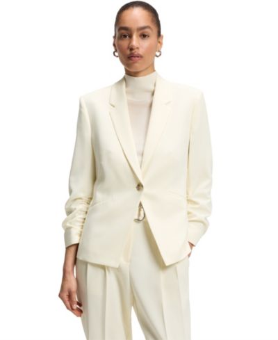 Женский приталенный пиджак BOSS by Hugo Boss Japanese Crepe Slim-Fit Blazer