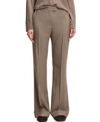 Hugo Boss женские брюки с высокой посадкой и расклешенным низом Talia5 из эластичной ткани