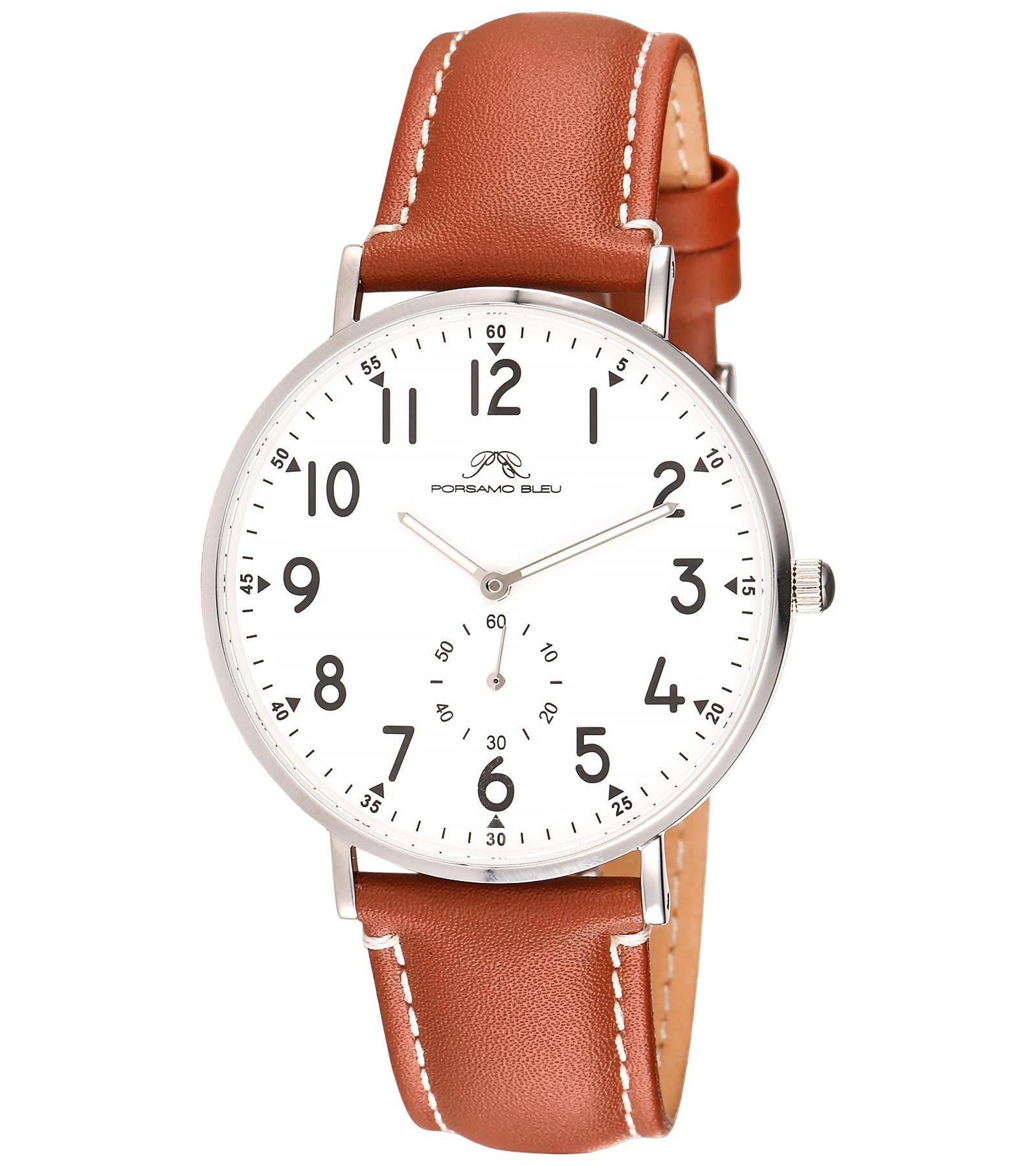 Часы Porsamo Bleu Men's Rowan Genuine Leather Band 1471CROL
