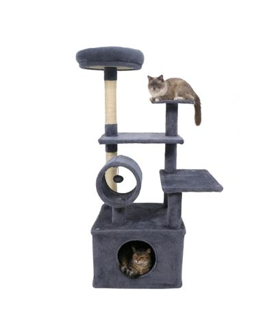 COZITO Cat Tree 48 inch Multi-Level with Large Condo and Perch