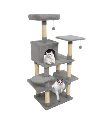 COZITO игровой комплекс для кошек 58 inch мягкий плюшевый многоуровневый с мягким насестом