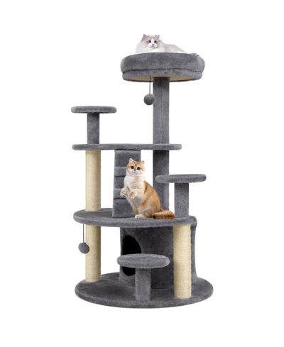 COZITO Cat Tower 40 inch Multi-Level with Condo and Climbing Ladder