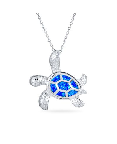 Bling Jewelry ожерелье Turtle Pendant Necklace.925 Sterling Silver