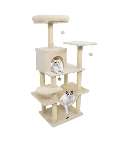 Кошачий игровой комплекс COZITO 58 inch Soft Plush многоуровневый с верхним насестом