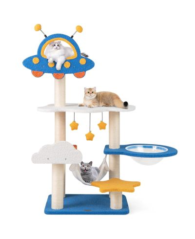 COZITO Cat Tree 49 inch with UFO Perch Space Capsule Sisal Posts
