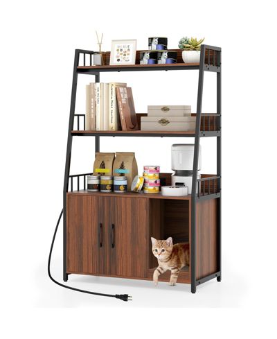 Кошачий лоток-тумба COZITO 52 in Walnut