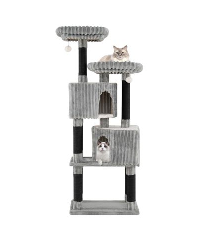 COZITO Cat Tower 62 inch with Scratching Posts and Flannel Covering