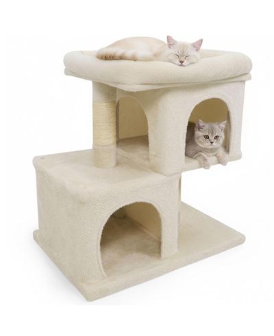 Кошачье дерево COZITO 24 inch, компактное, с насестом и 2 домиками
