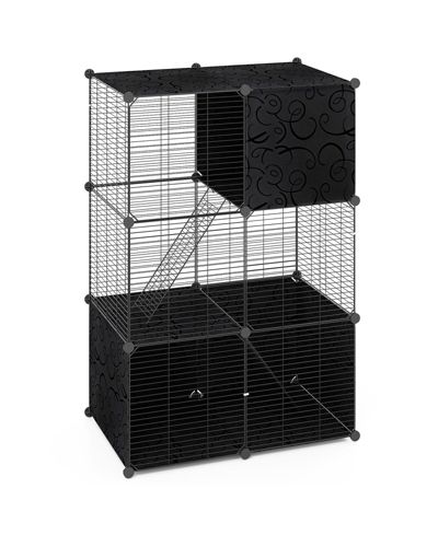 COZITO Cat Tower Multi-Level with 2-Door Condo and Hammock
