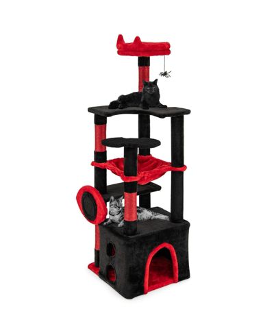 Кошачий игровой комплекс COZITO Gothic с мягким местом и игрушкой-пауком