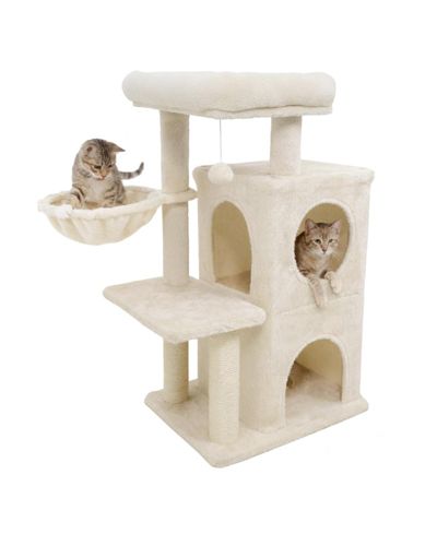COZITO Cat Tower 33.5 inch Cute with 2-Tier Condo and Top Perch