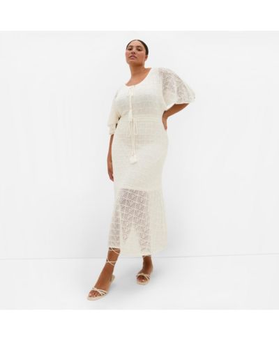 CITY CHIC Женское вязаное платье Cassie Crochet Knit