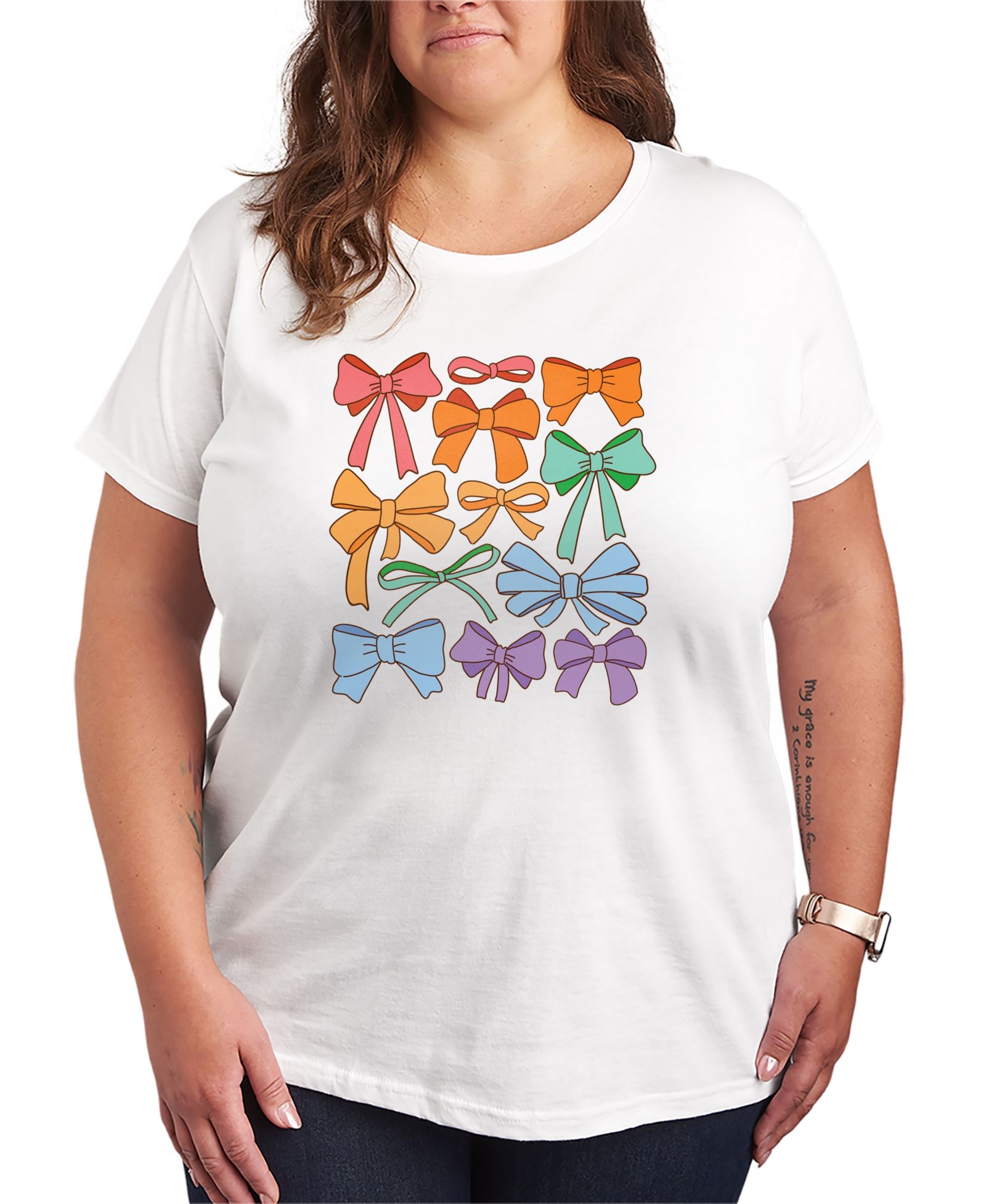 Футболка Hybrid Apparel Plus Size Instant Message Pride Coquette Bows Short-Sleeve Graphic