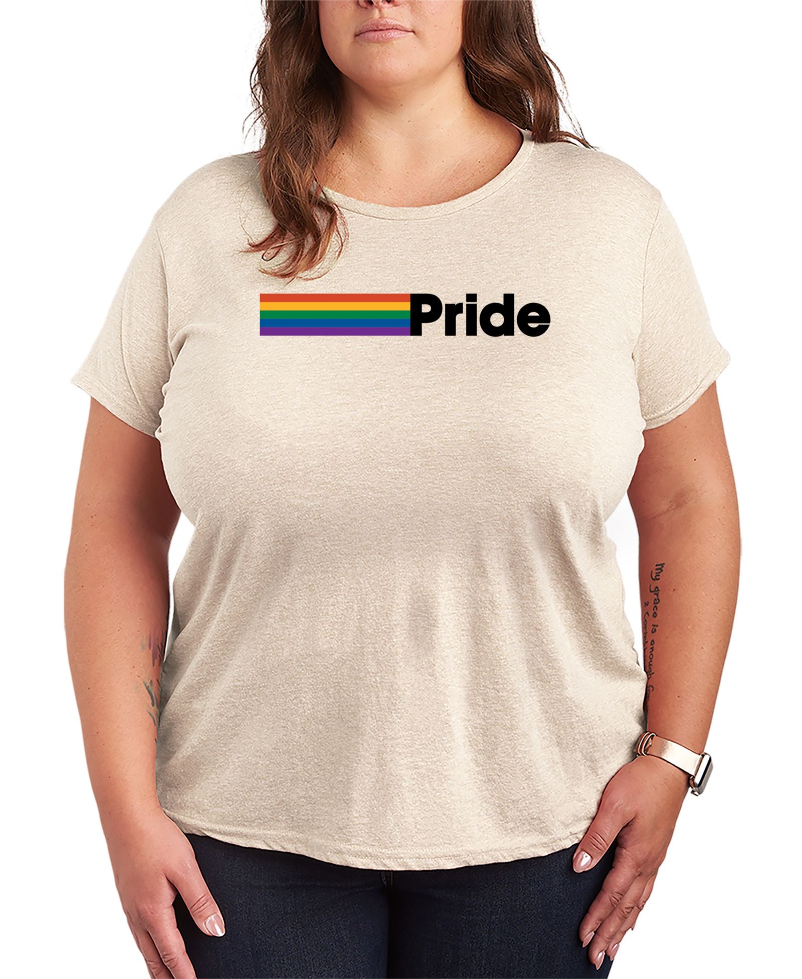 Мужская футболка Hybrid Apparel Plus Size Instant Message Pride Rainbow Graphic T-Shirt