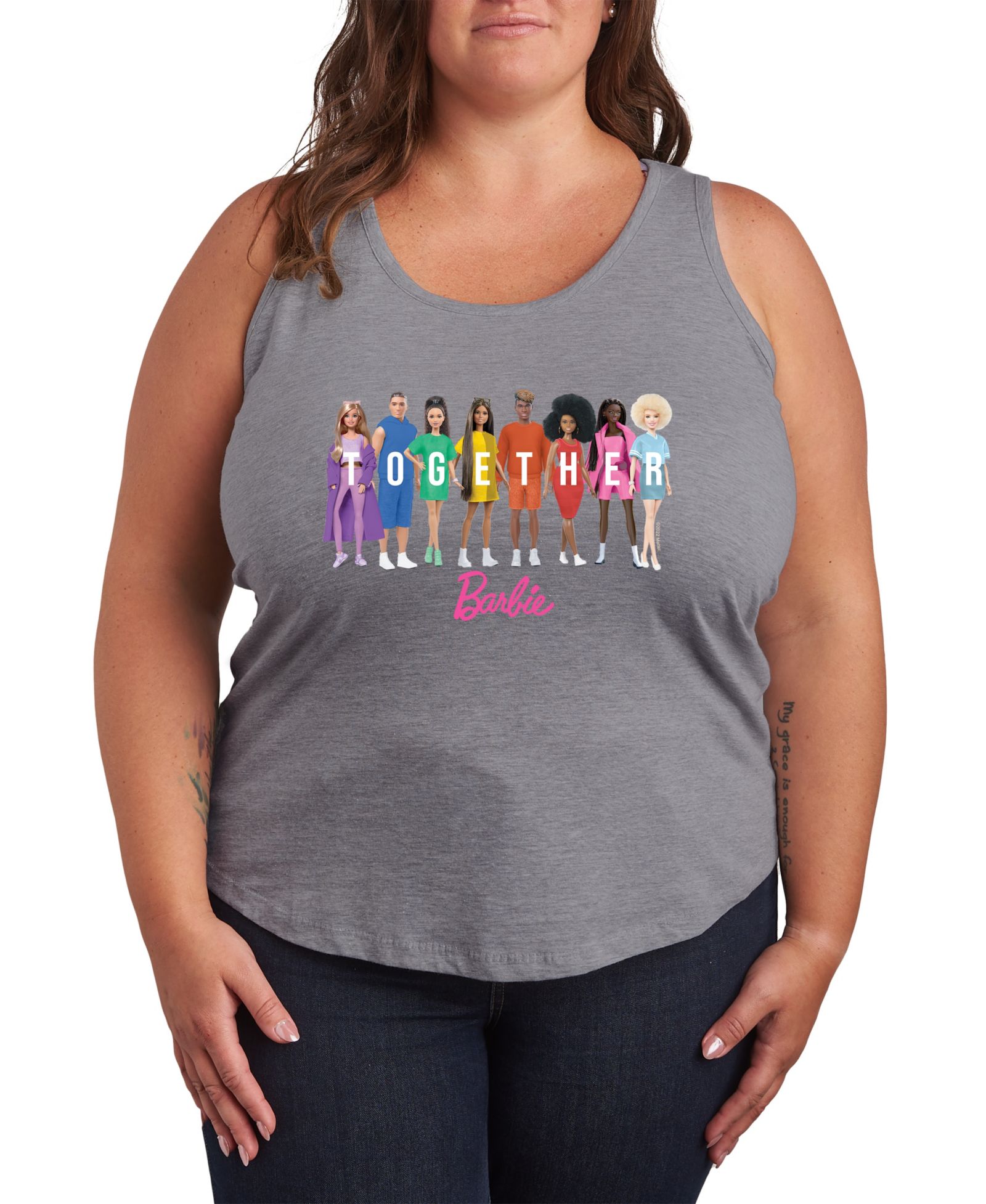 Майка Hybrid Apparel Plus Size Barbie Together Pride Racerback Graphic Tank Top