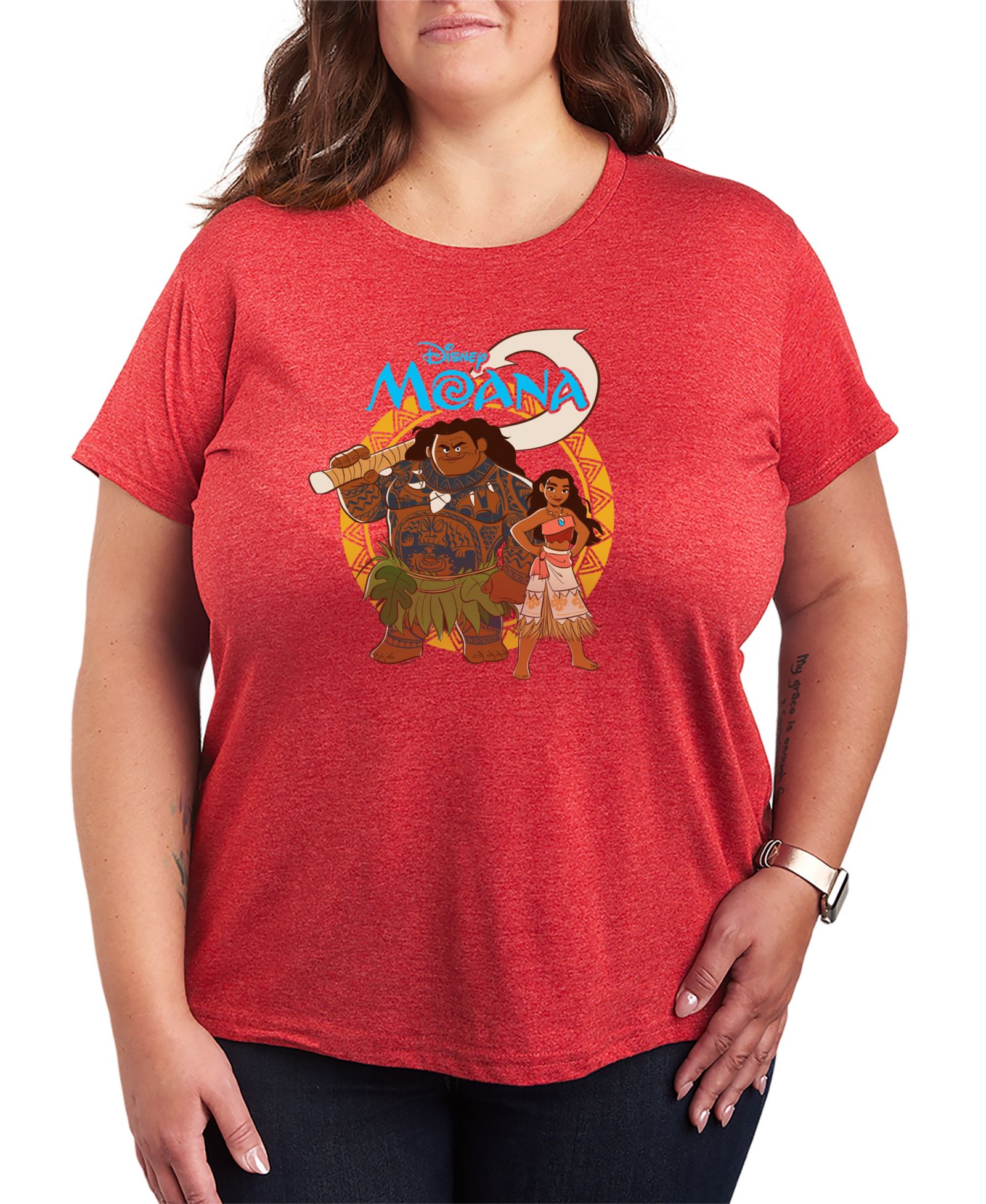 Футболка Plus Size Hybrid Apparel Disney Princess Moana Maui с коротким рукавом