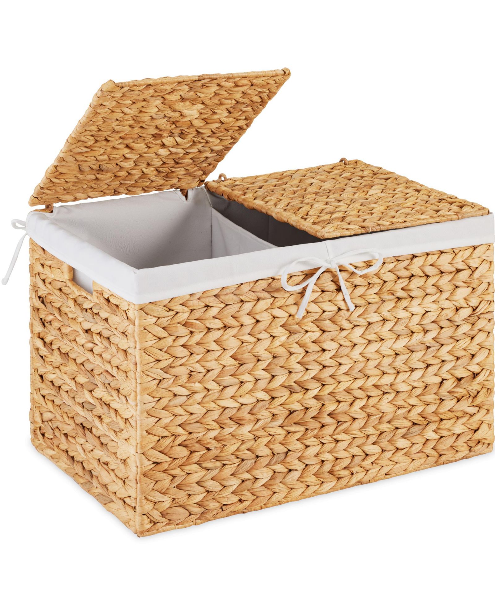 Best Choice Products Large Storage Basket w/ Separate Lid, Washable Sectioned Liner Bag