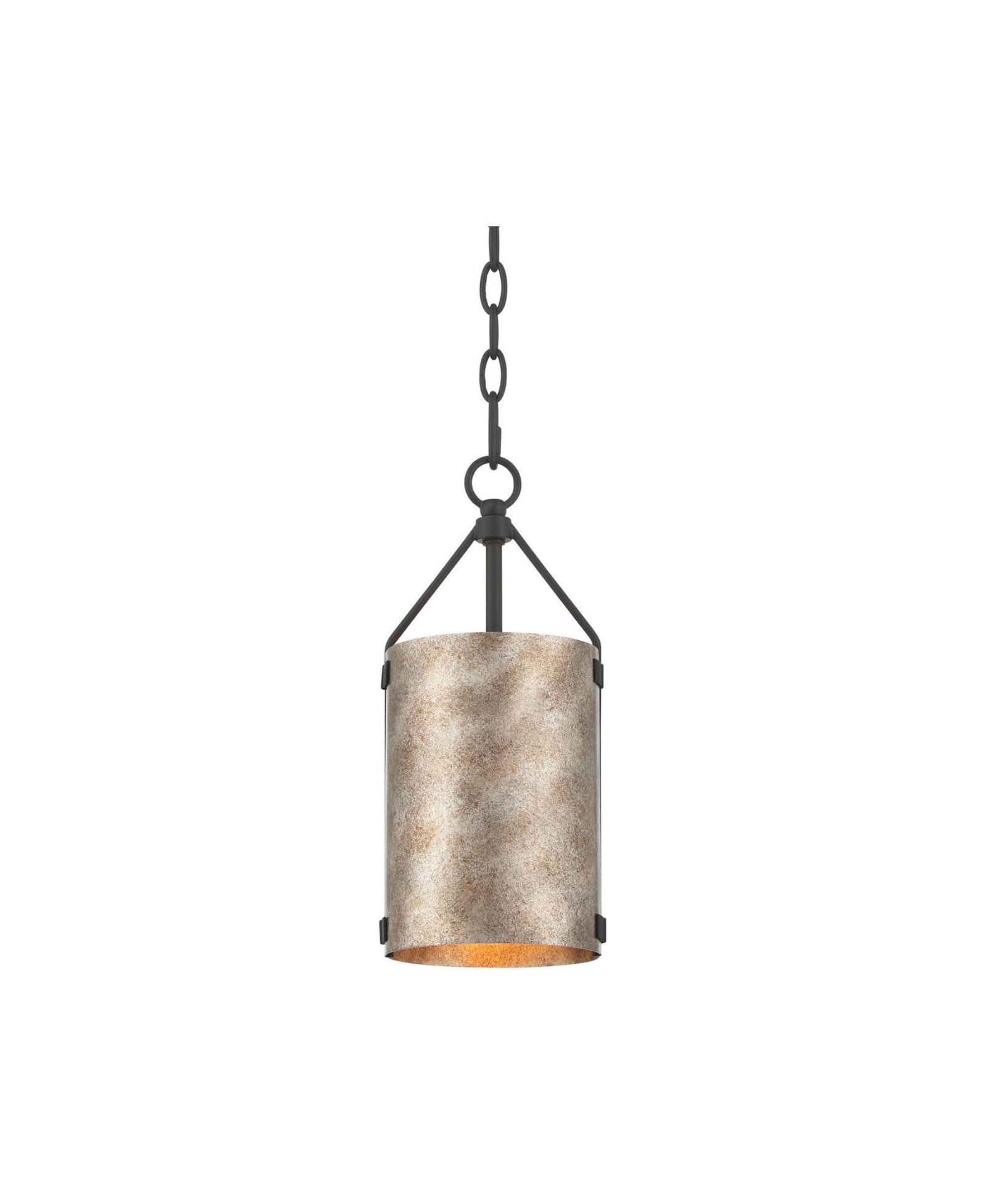 Possini Euro Design Julian 5 3/4"W Rustic Silver Metal Mini Pendant