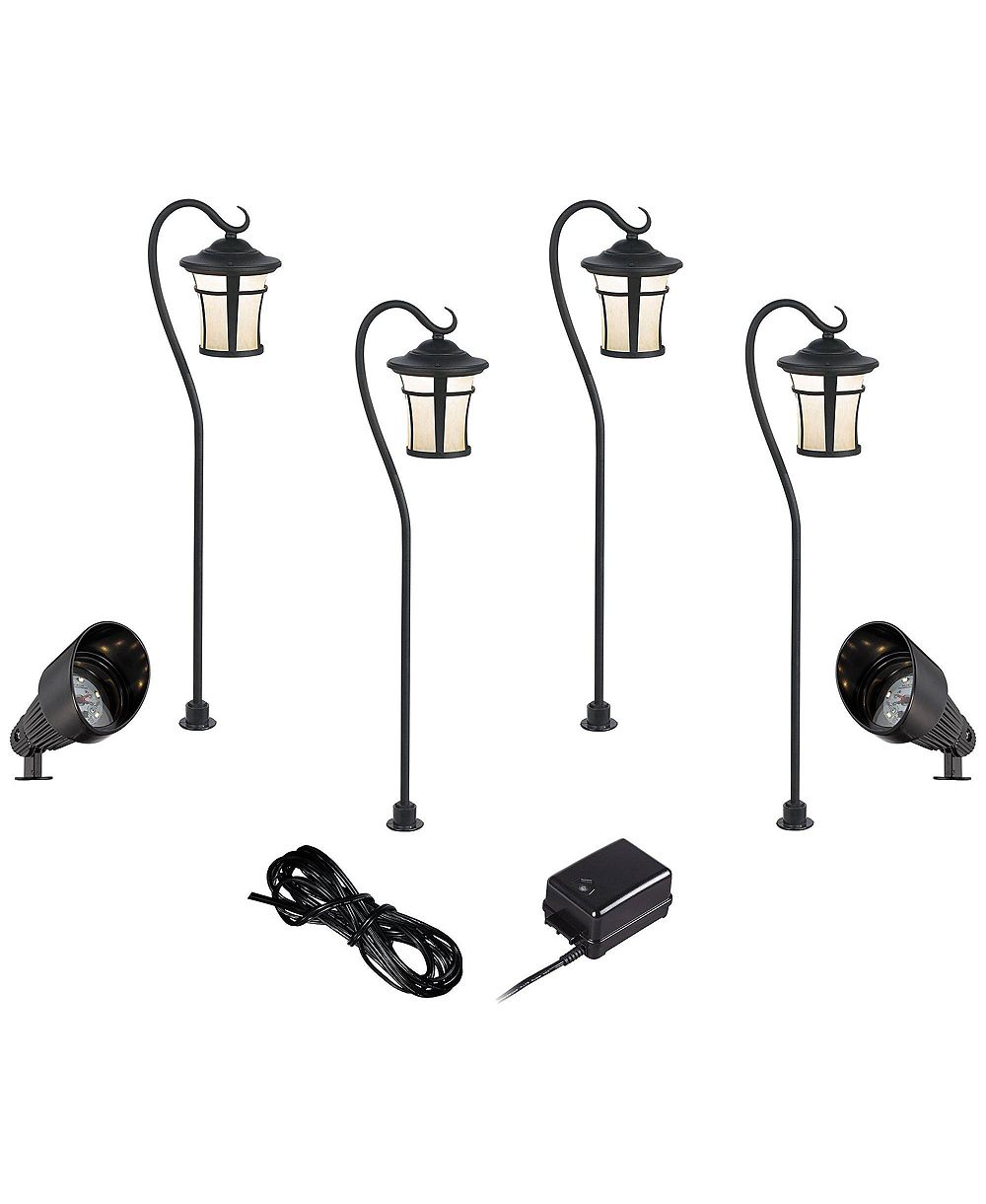John Timberland Carriage 23" High Mission Outdoor Path and Spotlight Complete Landscape Kit Porch LED Bulb