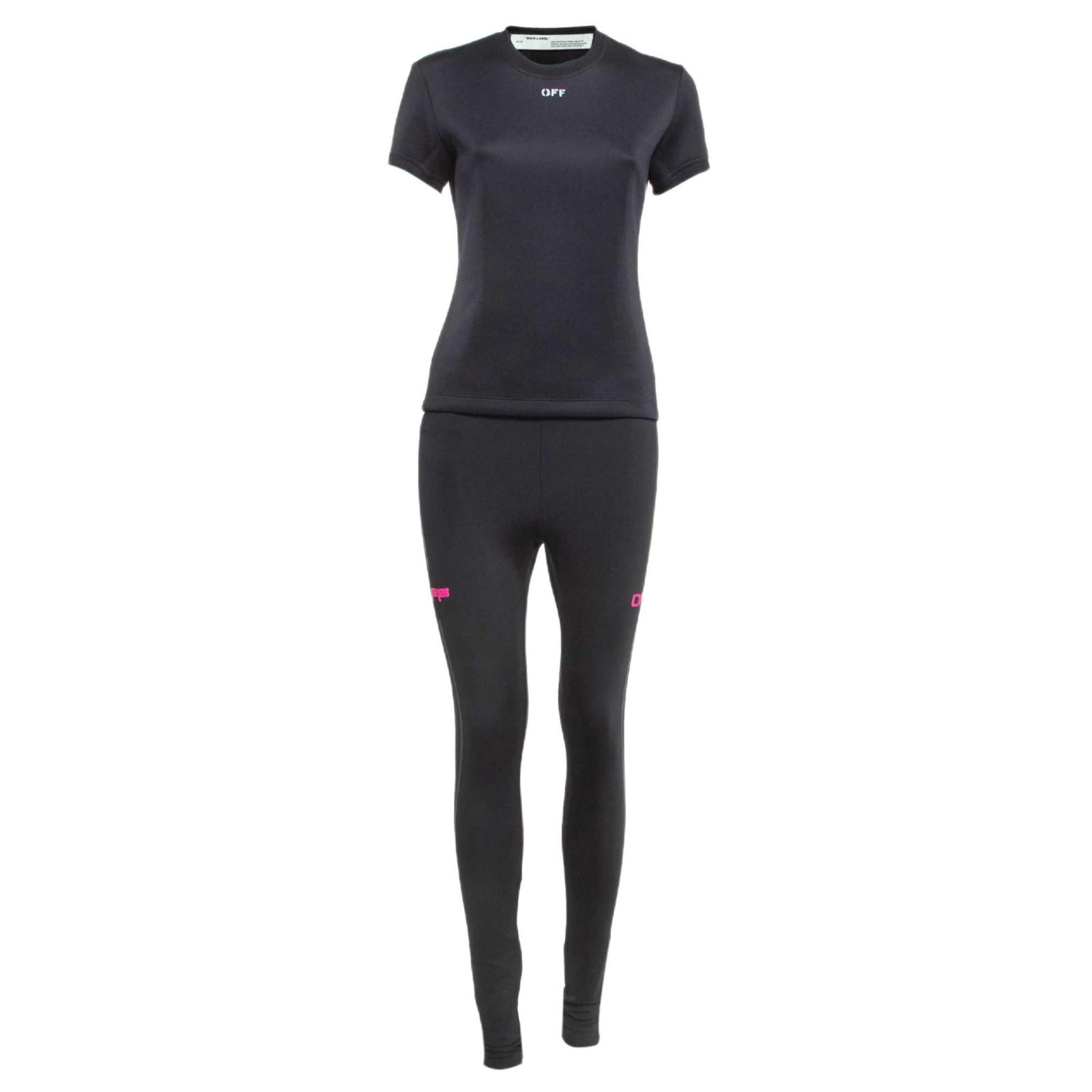 Pre-Owned Off-White Женский комплект из футболки и леггинсов Jersey Active Wear