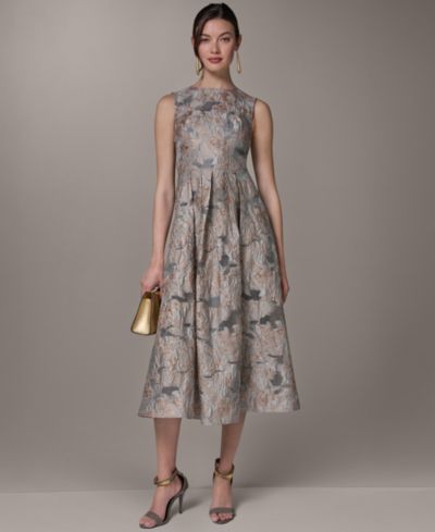 Donna Karan New York Женское платье Midi Fit & Flare с жаккардом