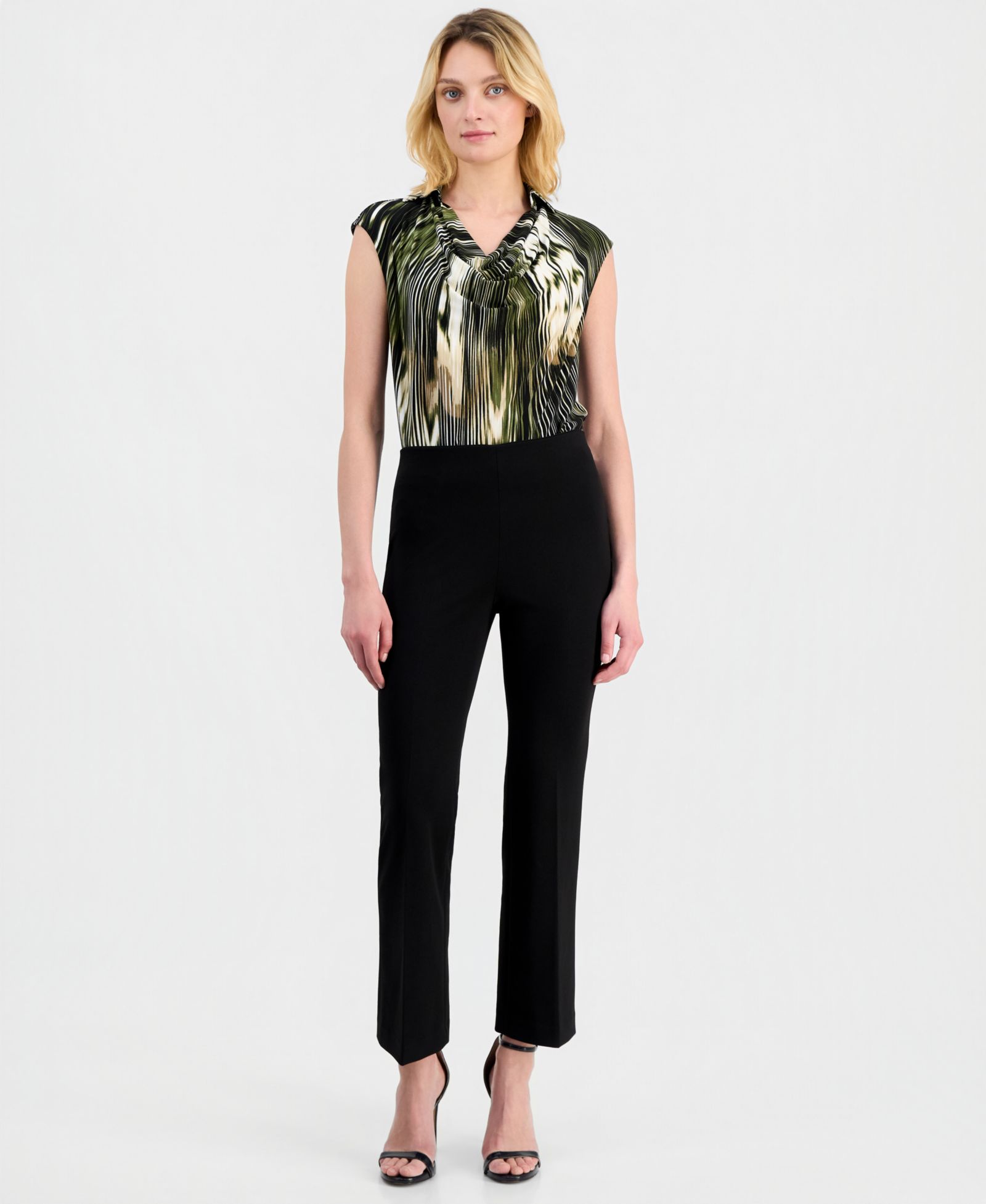 Брюки Anne Klein Women's Pull-On Kick-Flare Ankle
