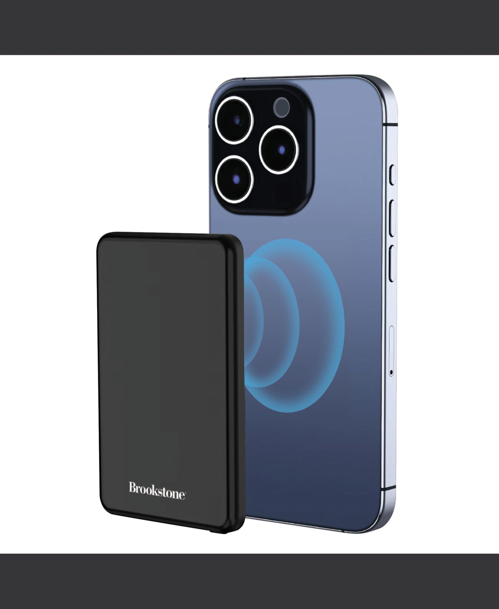 Brookstone 5,000mAh MagSafe Wireless Power Bank [Compatible with] MagSafe-Compatible iPhones and Qi-Enabled Devices