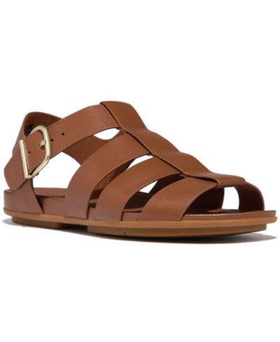 Женские кожаные сандалии FitFlop Gracie Fisherman Flat