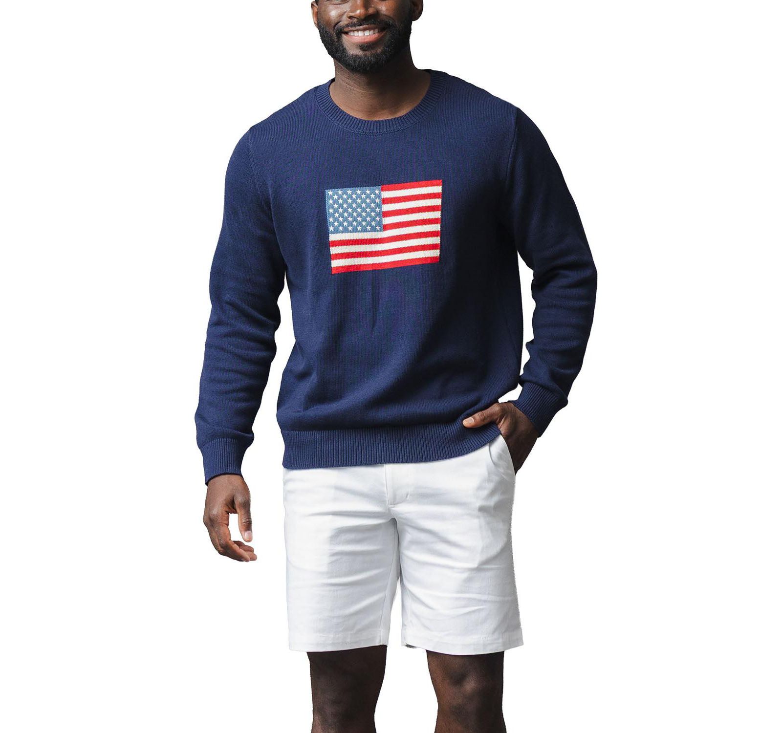 Мужской джемпер Hope & Henry Organic Crew Neck Flag
