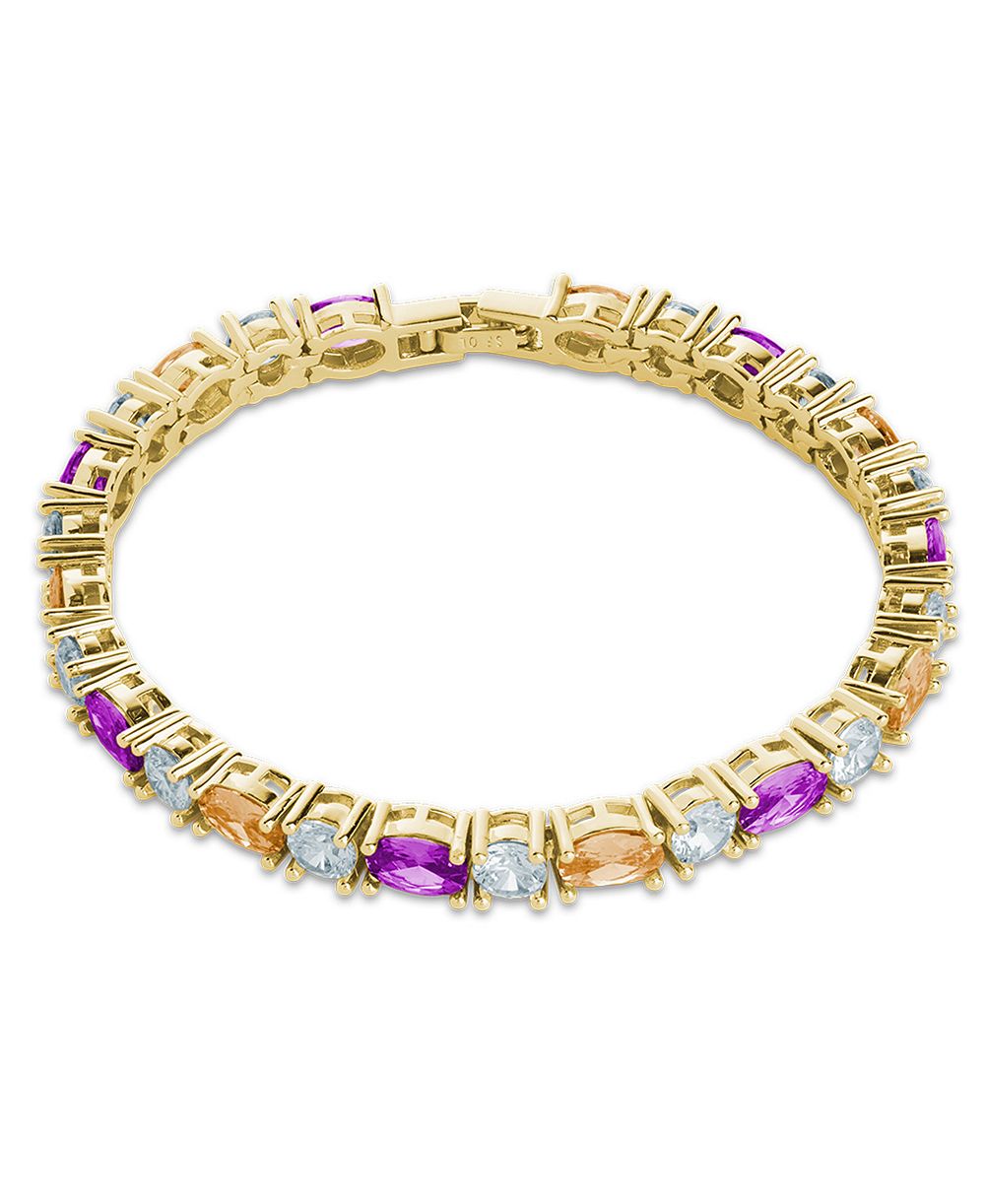 Браслет Sterling Forever Ophelia Tennis из латуни с позолотой 14k