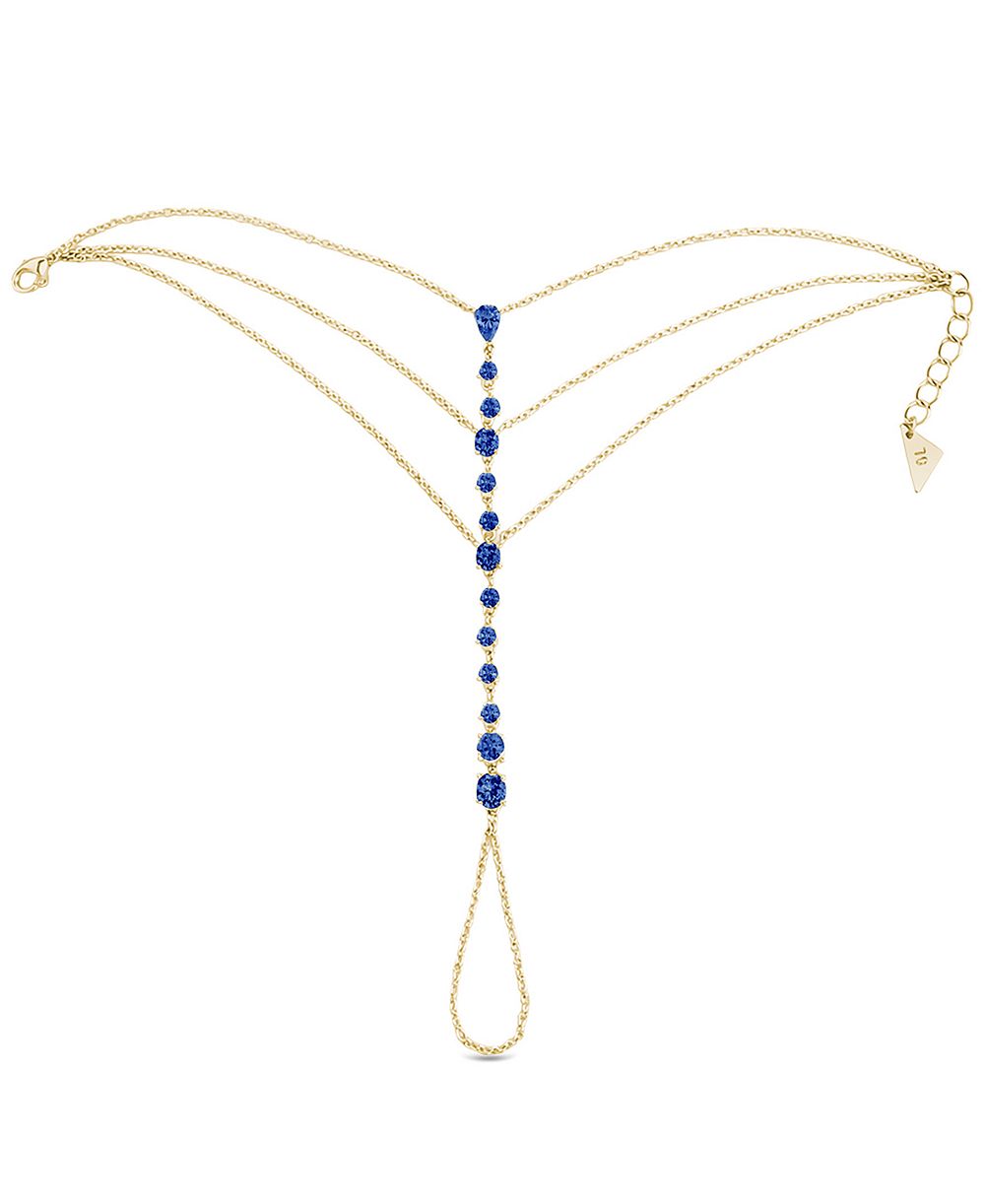 Цепочка Sterling Forever Rhodium-Plated Brass Malys с кубическим цирконием
