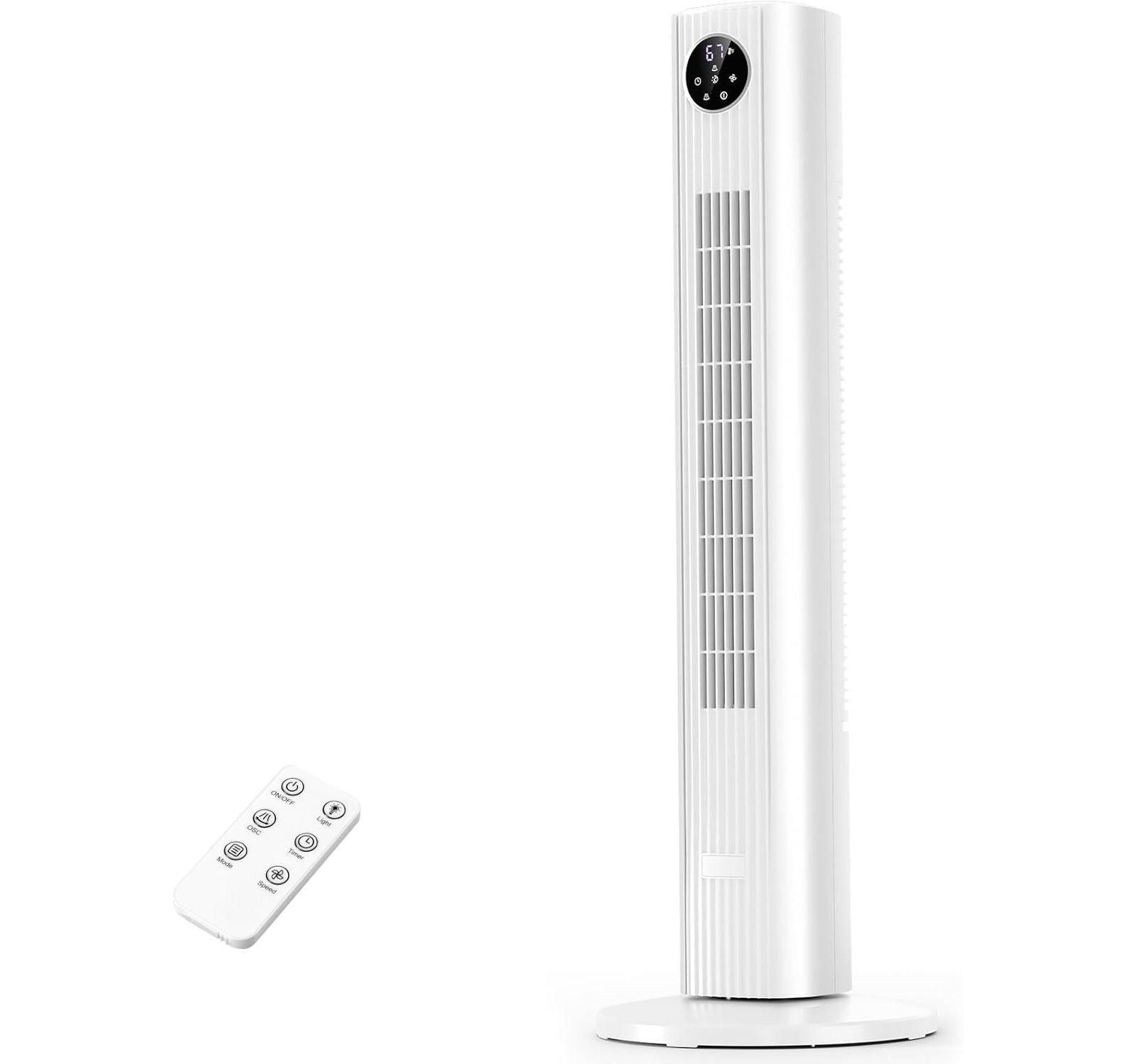 Cowsar 36" Tower Fan, 85degree(s) Oscillating, Quiet, 3 Speeds, 4 Modes, Remote
