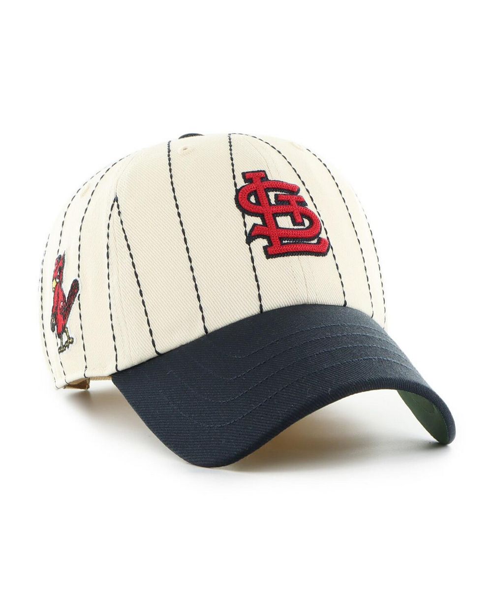 Мужская бейсболка '47 Brand x Rawlings St. Louis Cardinals Pinstripe Clean Up Adjustable