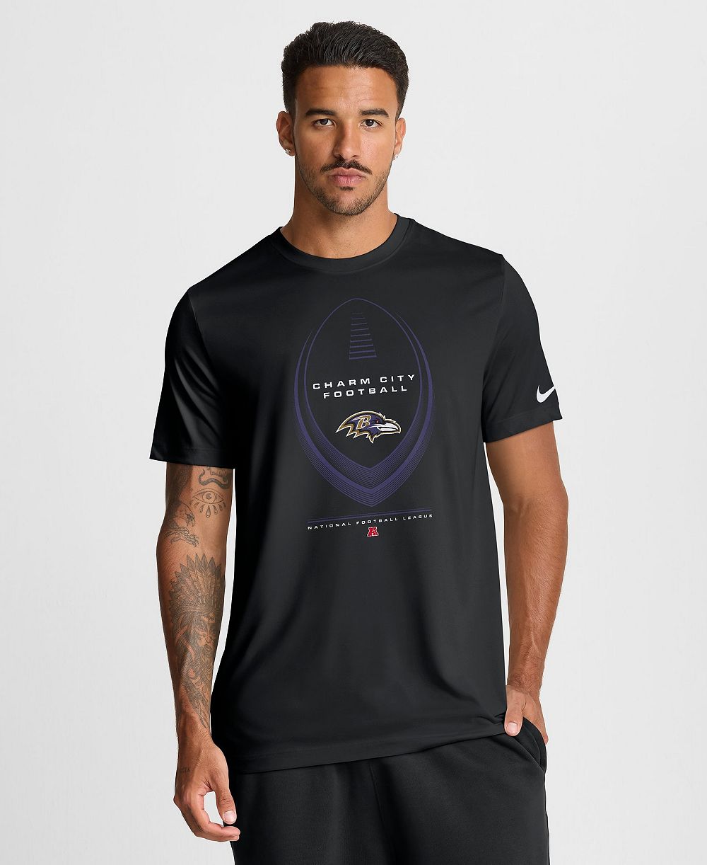 Мужская футболка Nike Black Baltimore Ravens Legend Icon Dri-FIT