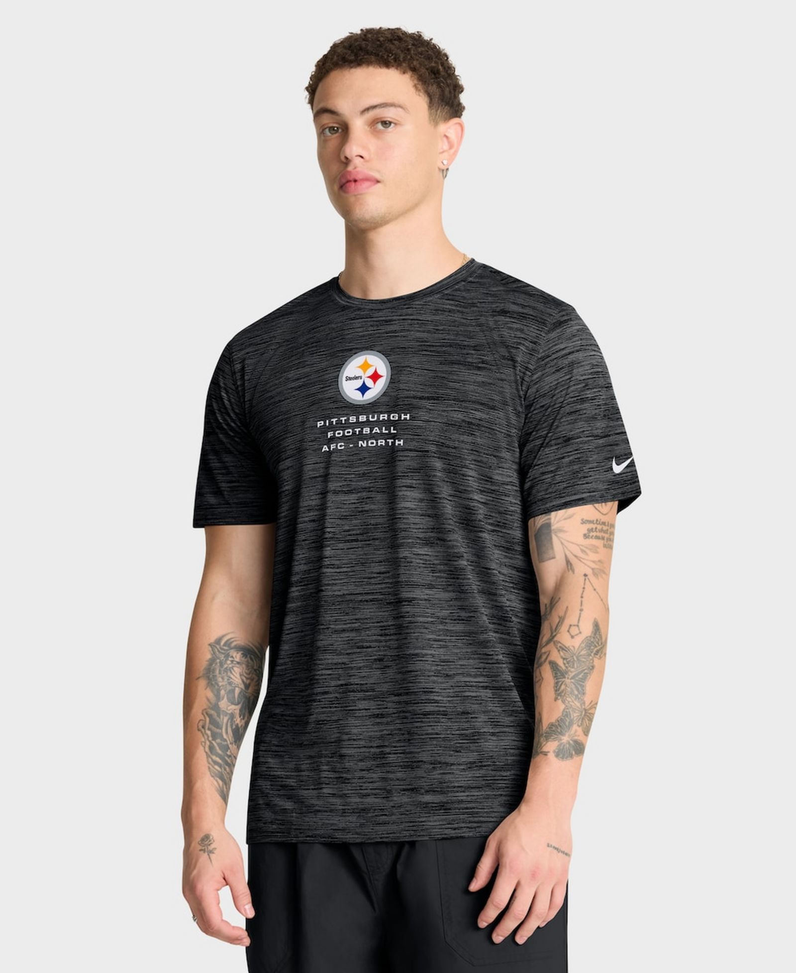 Мужская футболка Nike Pittsburgh Steelers Velocity Ball Carrier Dri-FIT, черная
