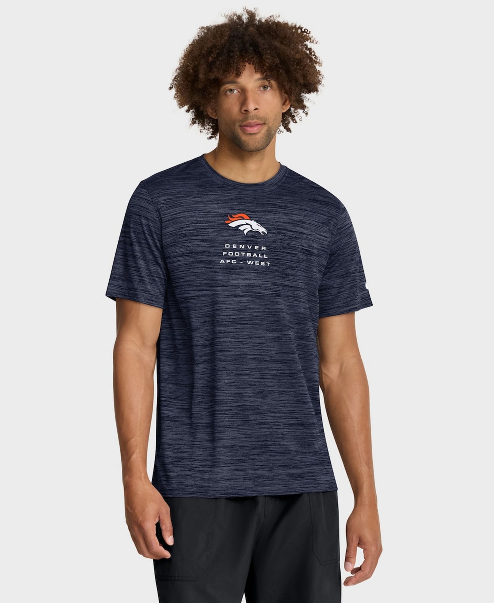 Мужская футболка Nike Navy Denver Broncos Velocity Ball Carrier Dri-FIT