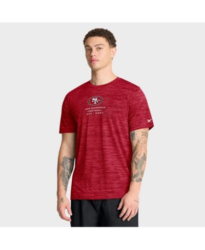 Nike Men's Scarlet San Francisco 49ers Velocity Ball Carrier Dri-FIT T-Shirt