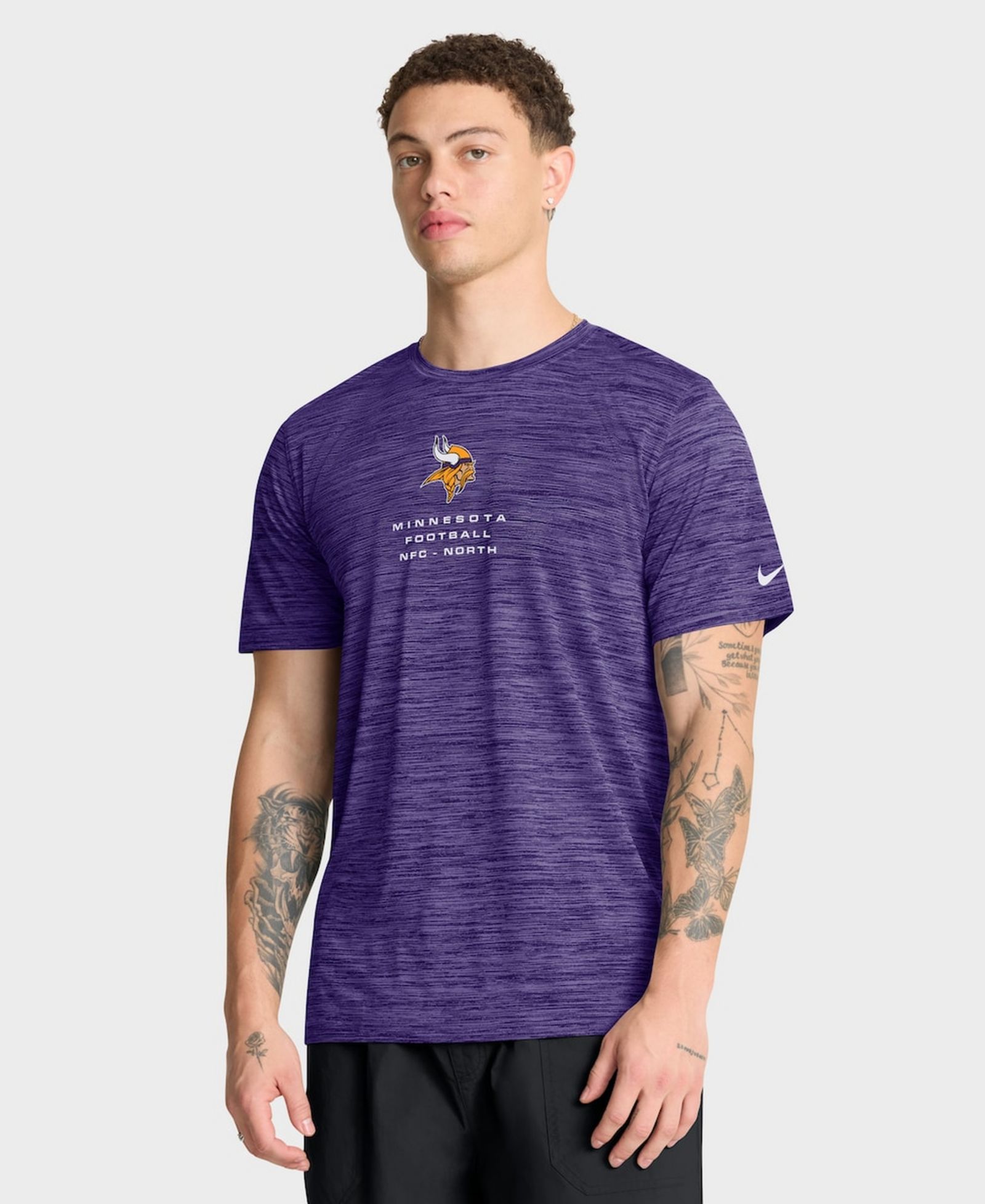 Nike Men's Purple Minnesota Vikings Velocity Ball Carrier Dri-FIT T-Shirt