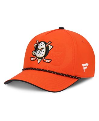 Мужская кепка Fanatics Orange Anaheim Ducks On Stage Podium A-Frame Adjustable Hat