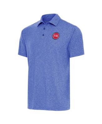 Мужская рубашка-поло Antigua Heather Royal Detroit Pistons Par