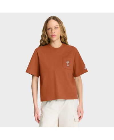 Женская футболка Nike Texas Orange Texas Longhorns Legacy Pocket Boxy
