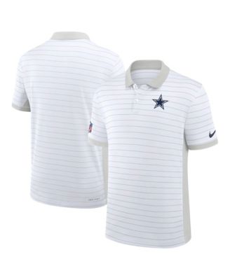 Nike Men's White Dallas Cowboys Sideline Victory Stripe Dri-FIT Polo Shirt
