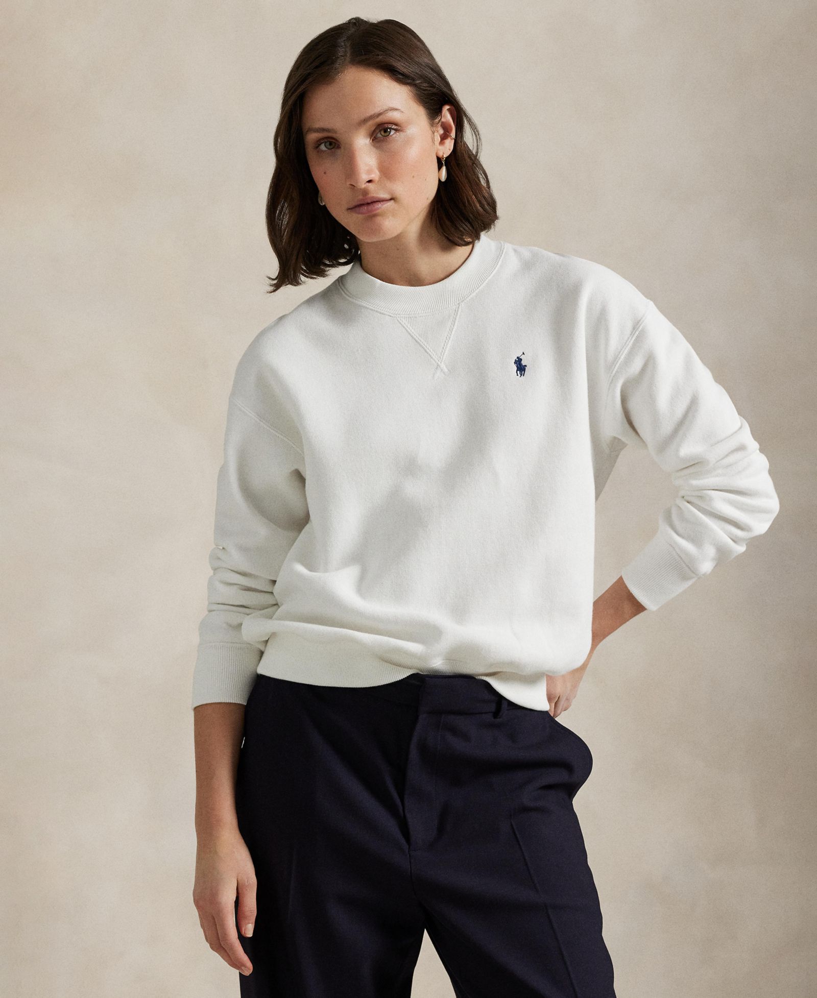 Polo Ralph Lauren Women's Lightweight Fleece Crew Neck Sweatshirt