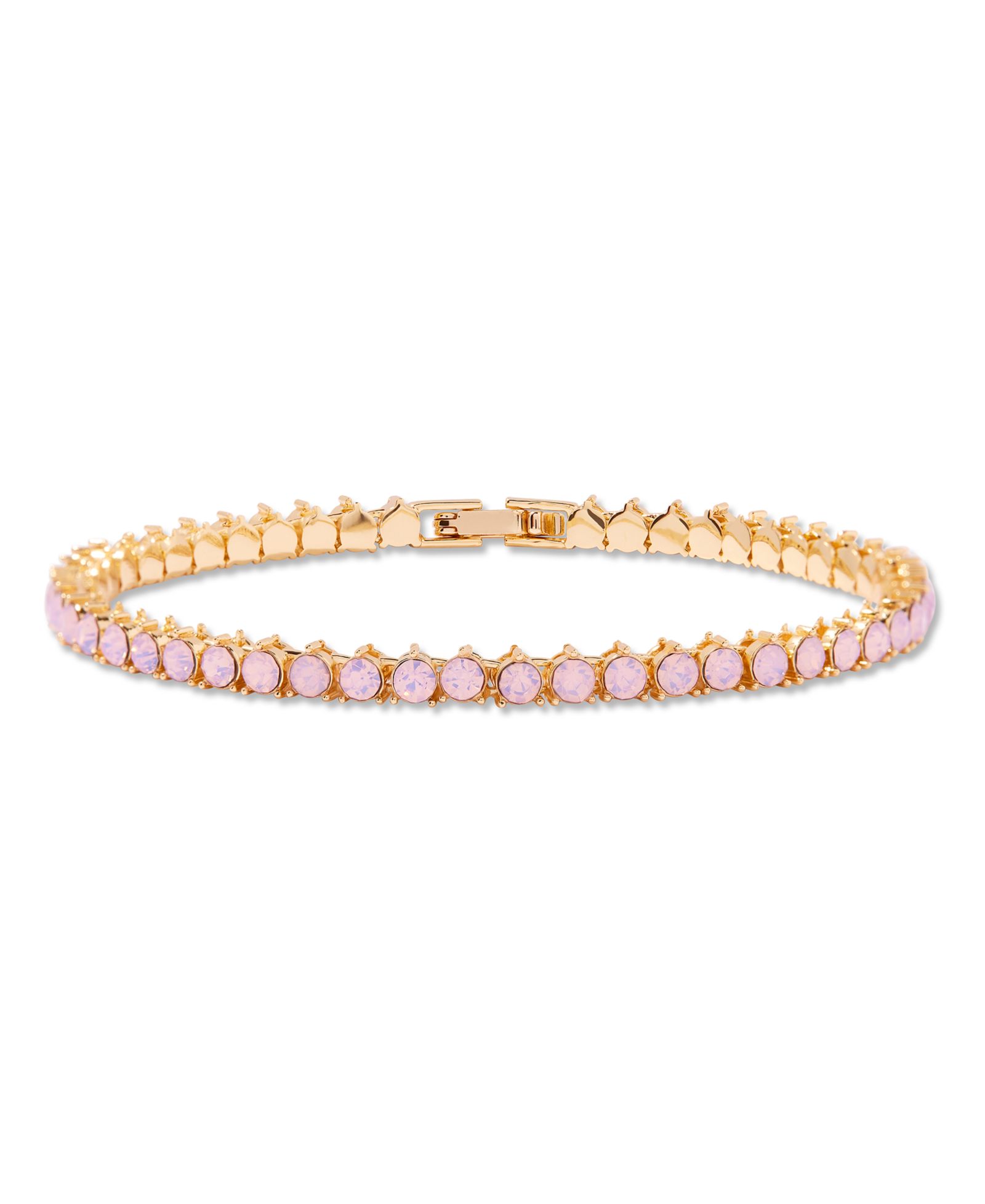 Золотистый теннисный браслет brook & york Isabella Opal Blush