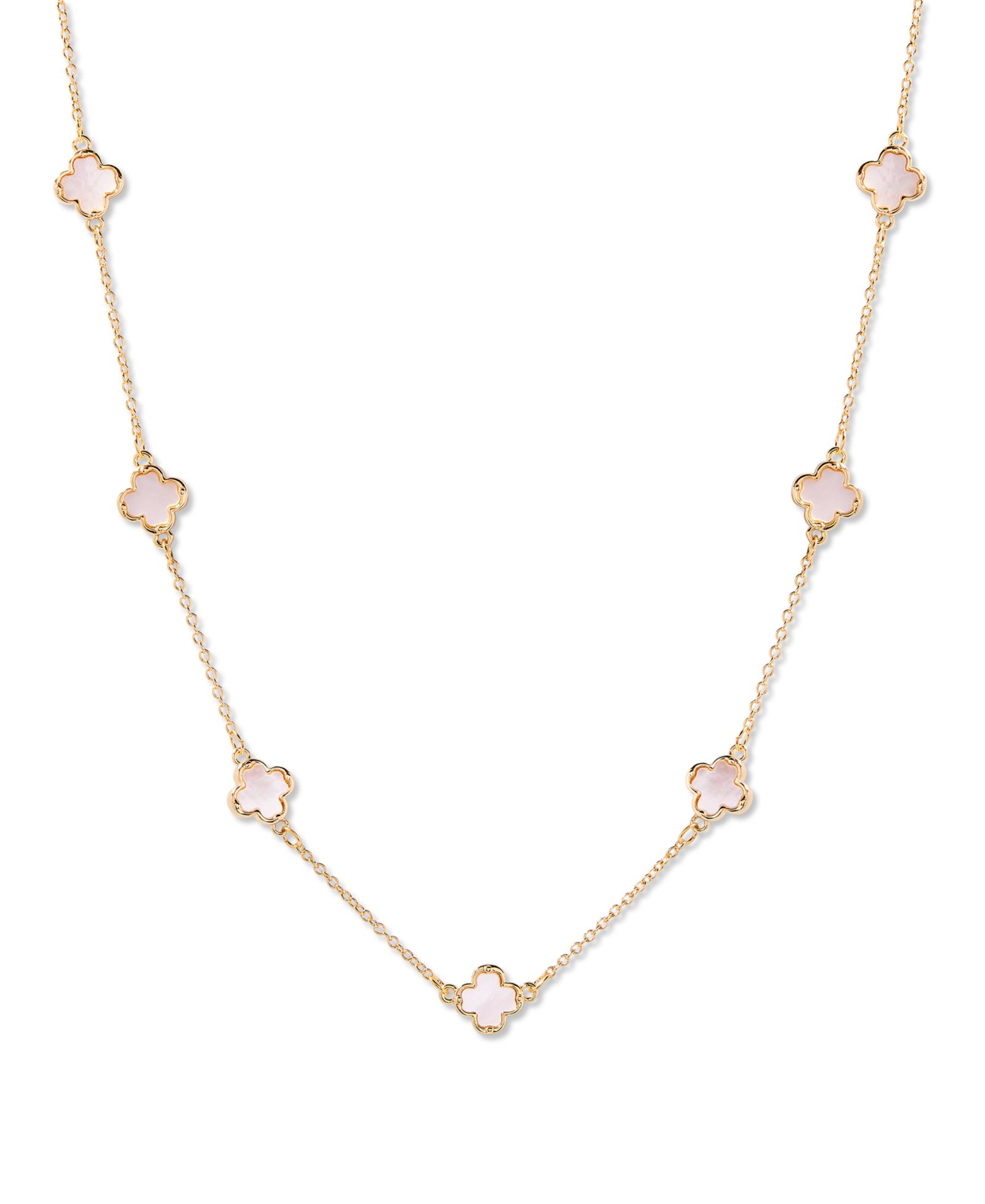 brook & york Gold-Tone Plated Chatham Clover Imitation Pearl Necklace