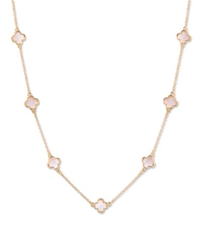 brook & york Gold-Tone Plated Chatham Clover Imitation Pearl Necklace