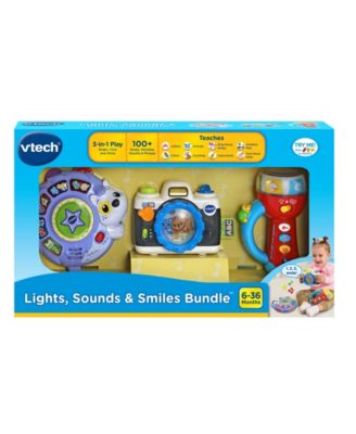 Набор VTech для младенцев: музыкальная развивающая игрушка, 3 предмета, фонарик, бубен и камера, от 6 месяцев