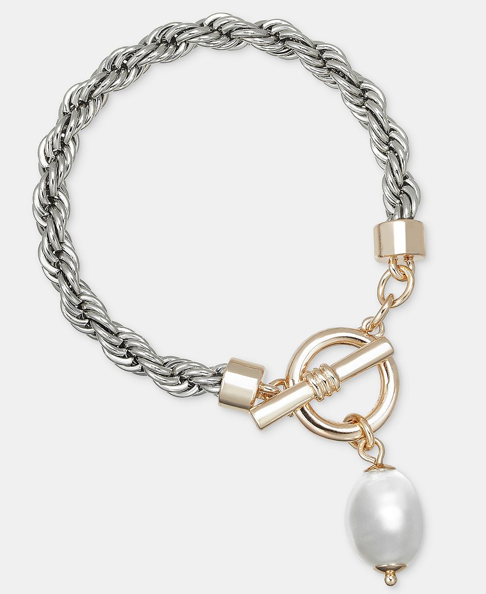 Браслет On 34th Imitation Pearl Charm Flex