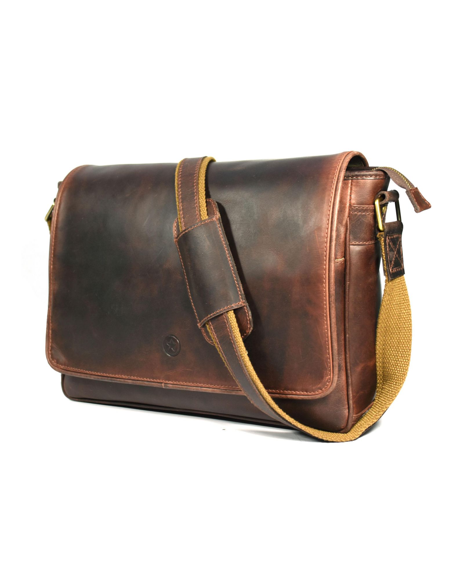 Кожаная сумка-мессенджер Aaron Leather Goods