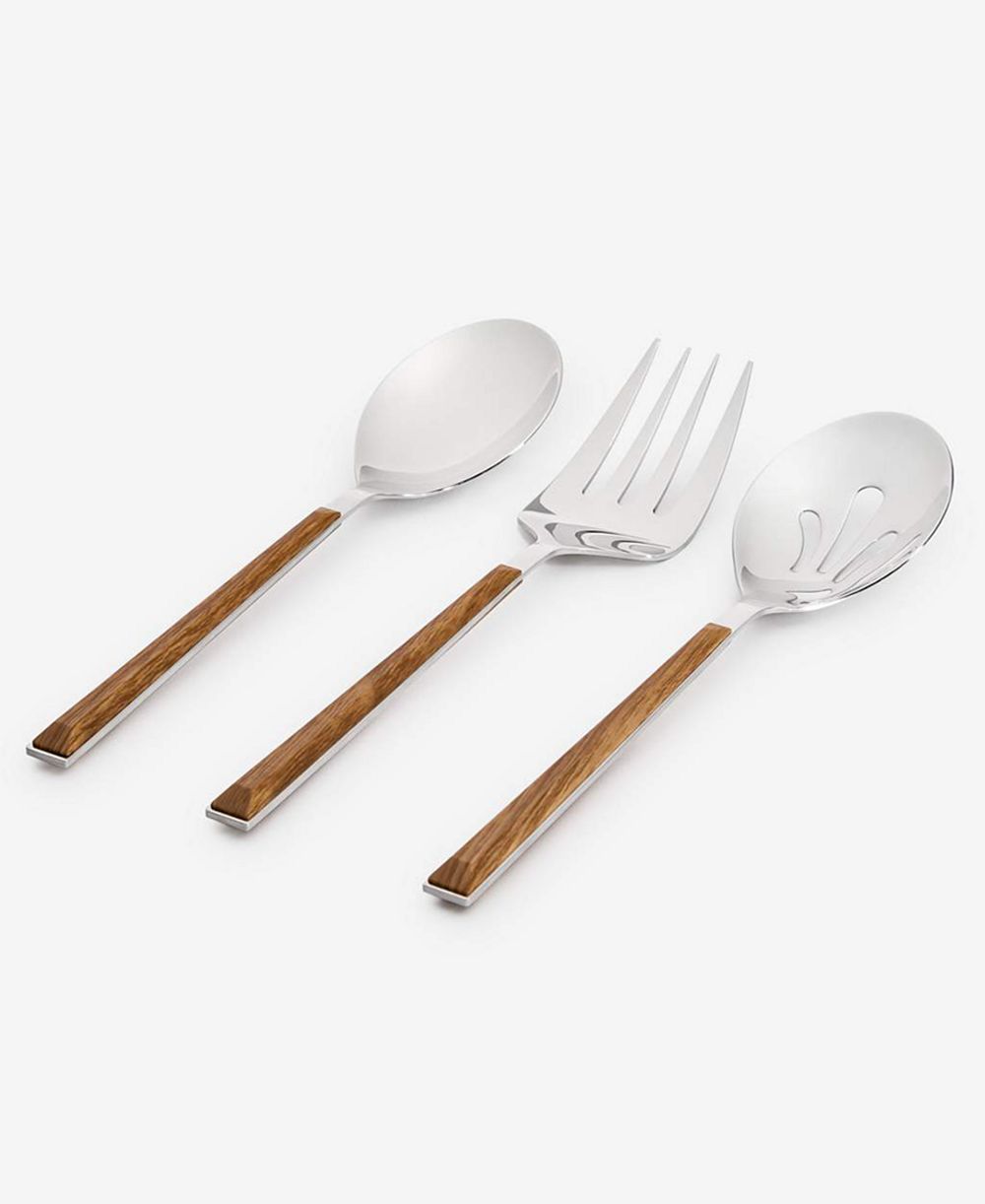 The Cellar Inlay Wood 3-Piece Serving Set